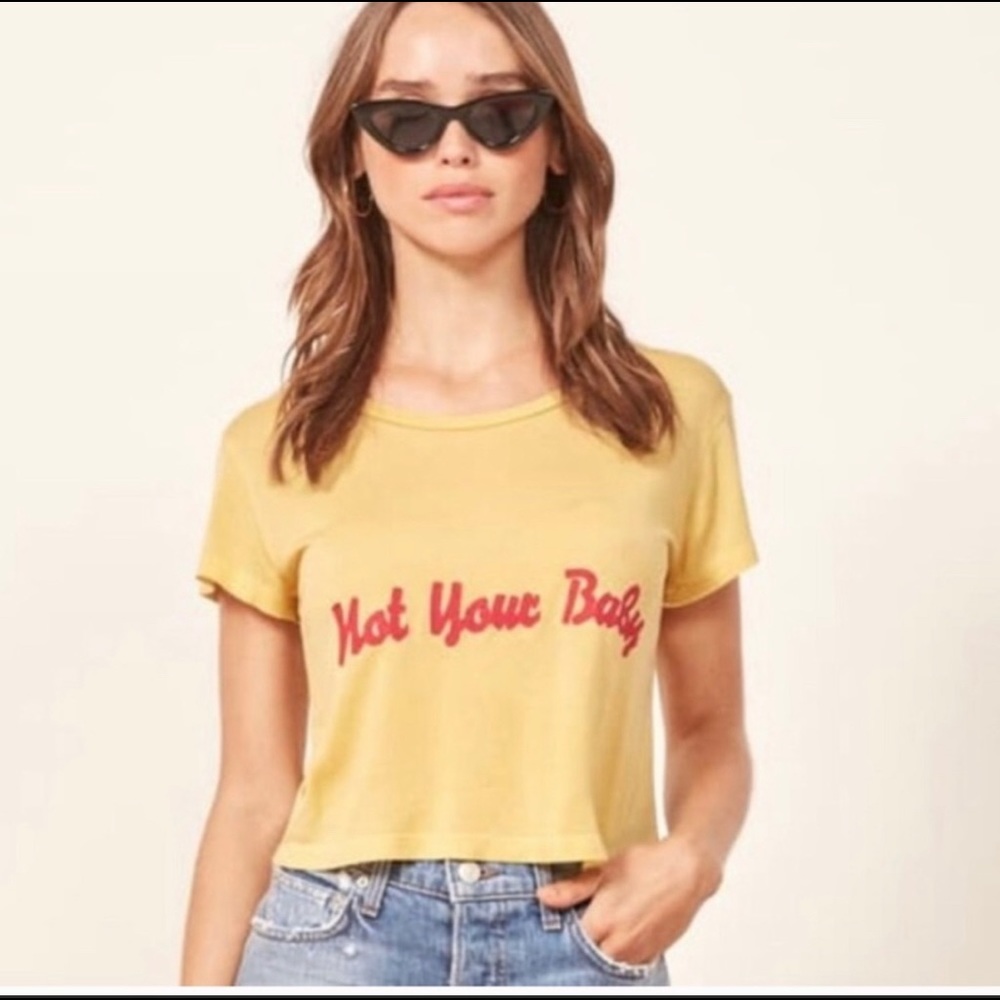 NWT Reformation Not Your Baby Tee L